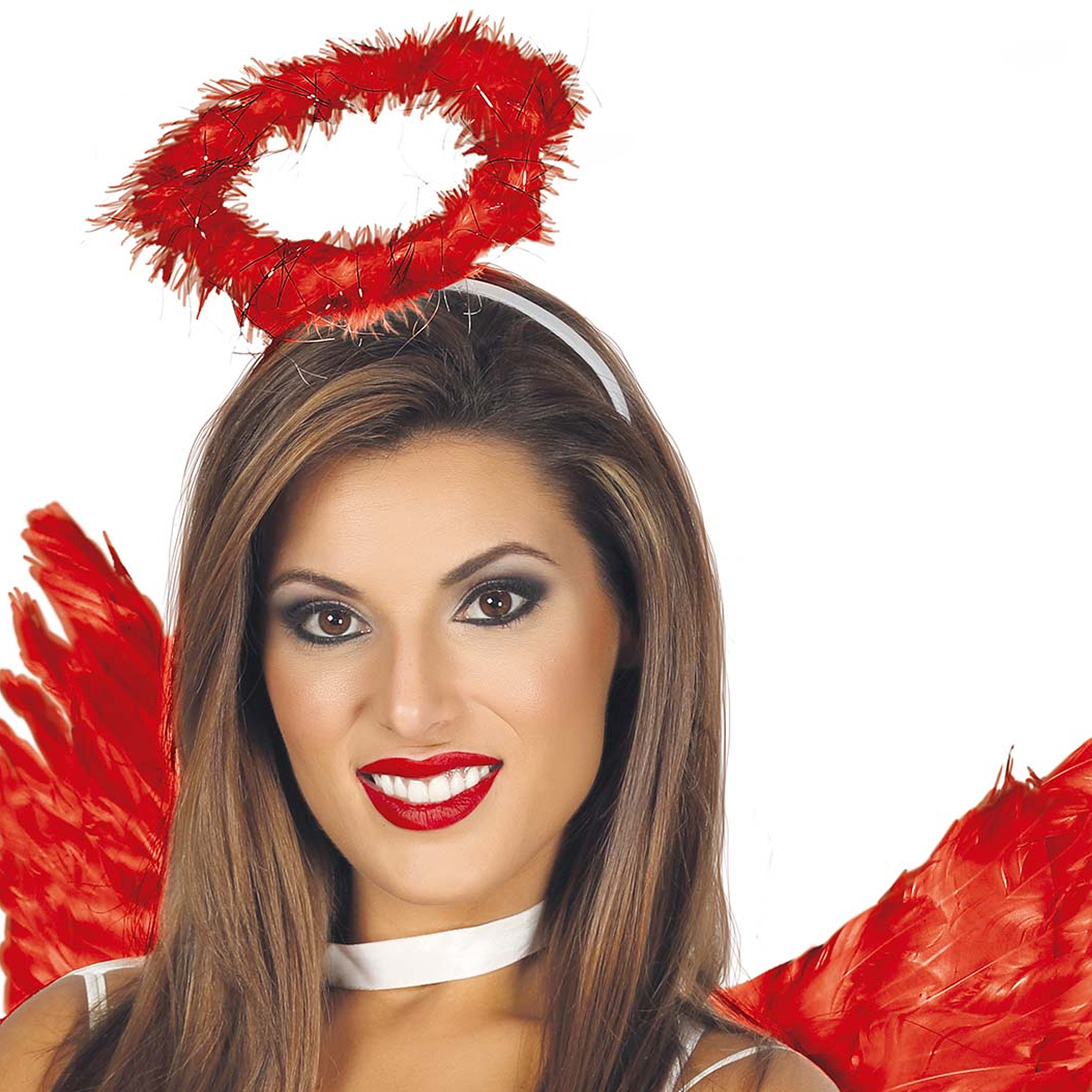 Diadeem engel halo rood meisjes-dames Halloween-carnaval thema