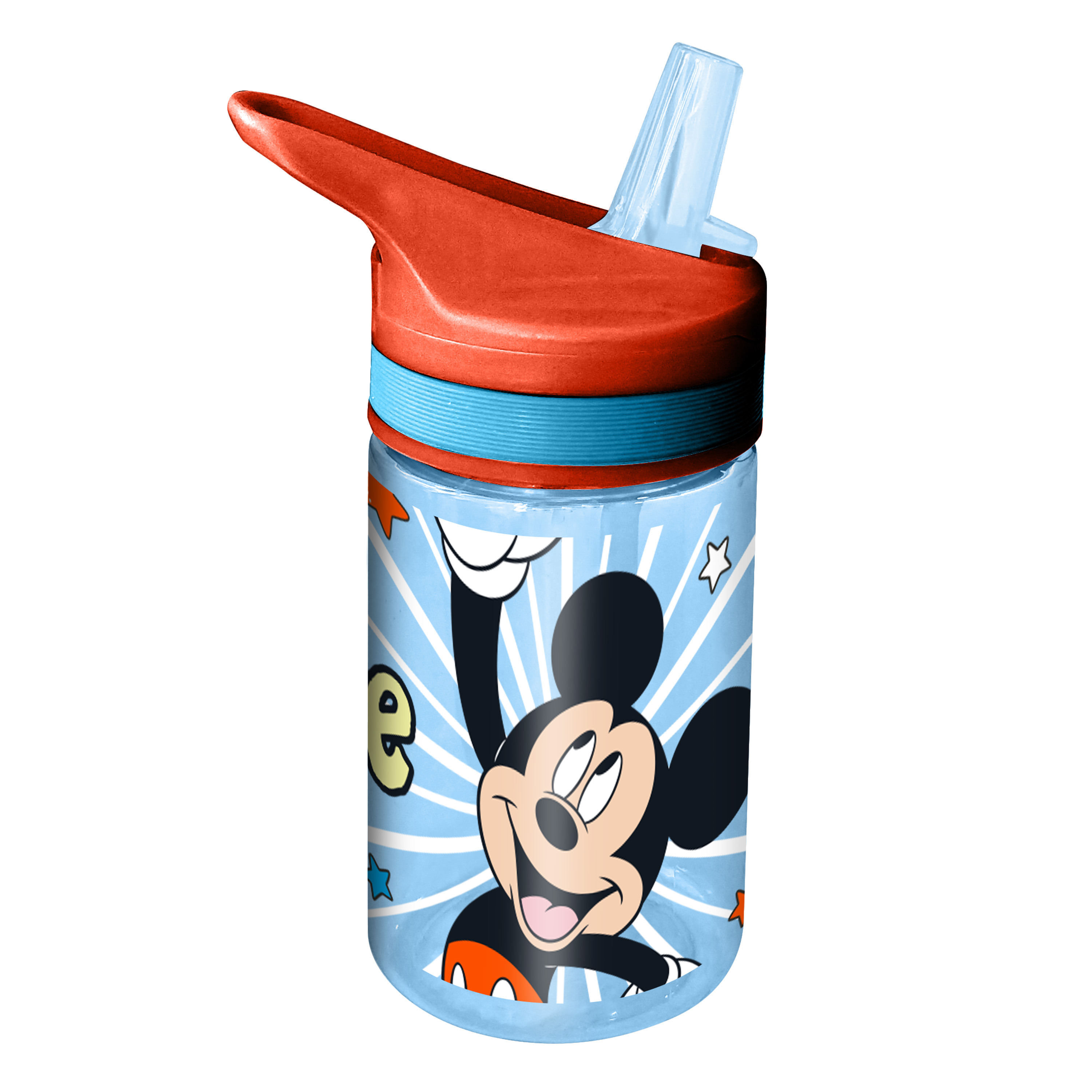 Disney Mickey Mouse drinkfles-drinkbeker-bidon met drinktuitje blauw kunststof 400 ml