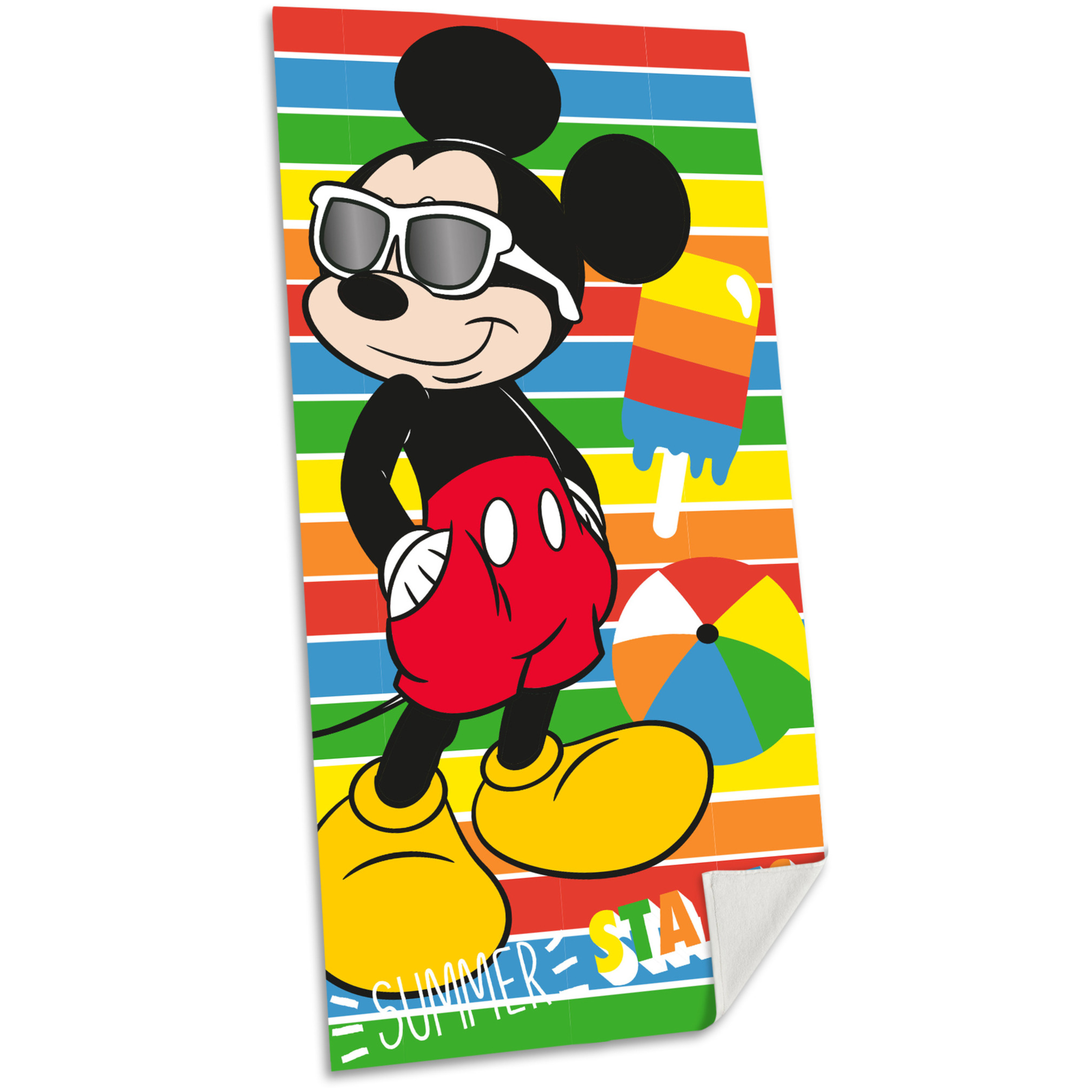 Disney Mickey Mouse strand-badlaken 70 x 140 cm katoen voor kinderen