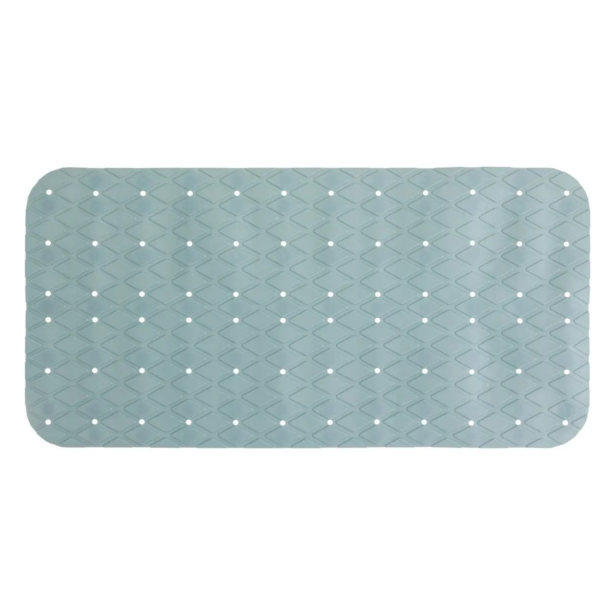 Douche-bad anti-slip mat badkamer pvc ijsblauw 70 x 35 cm rechthoek