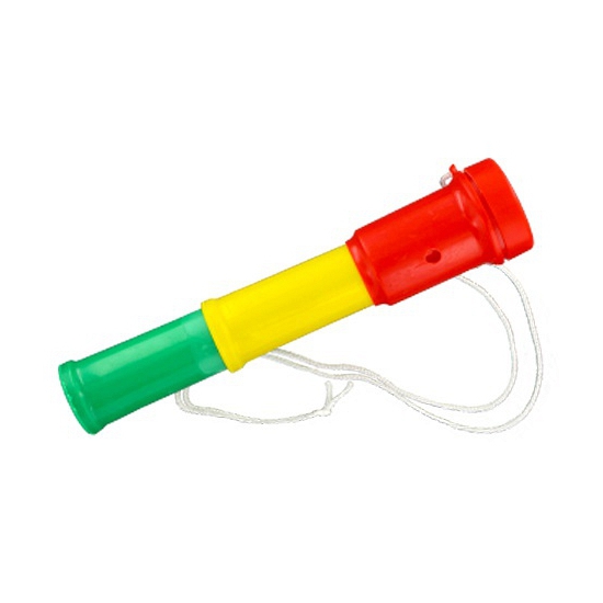 Feest-party toeter rood-geel-groen 20 cm