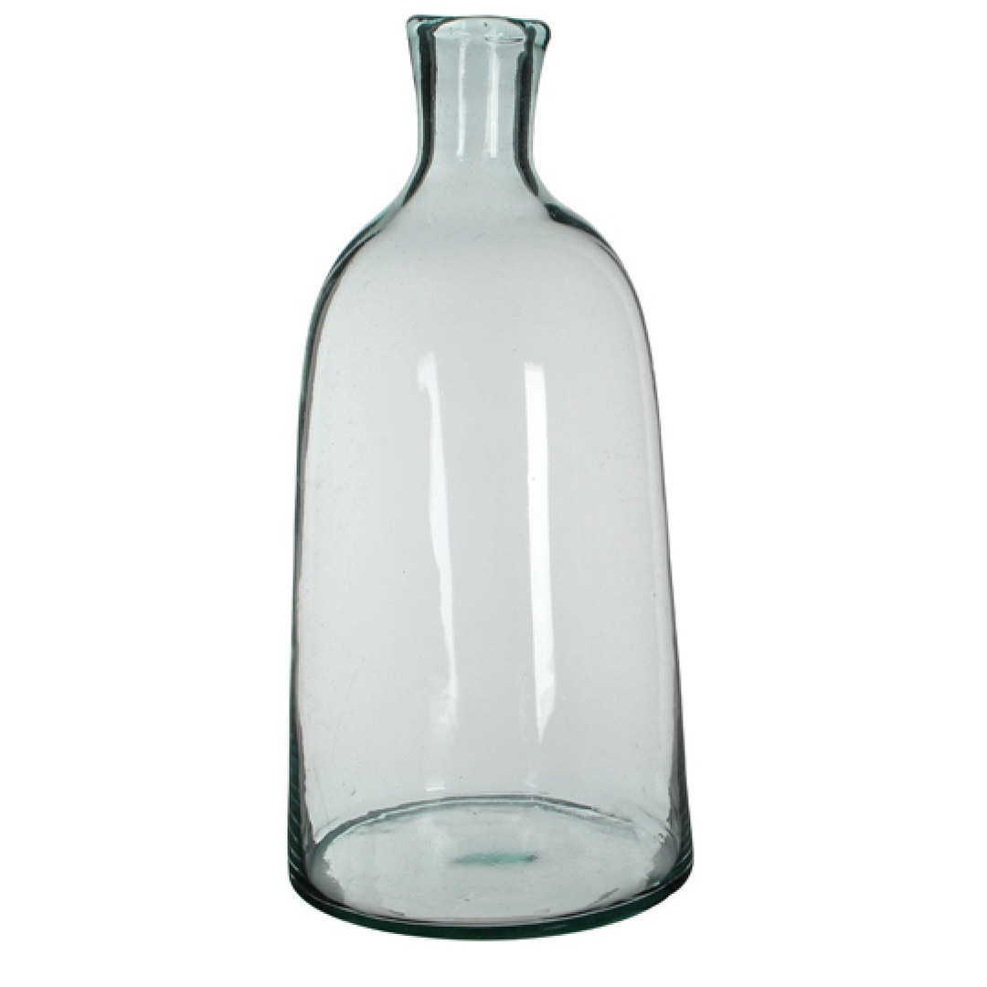 Fles vazen Florine 26 x 58 cm transparant gerecycled glas