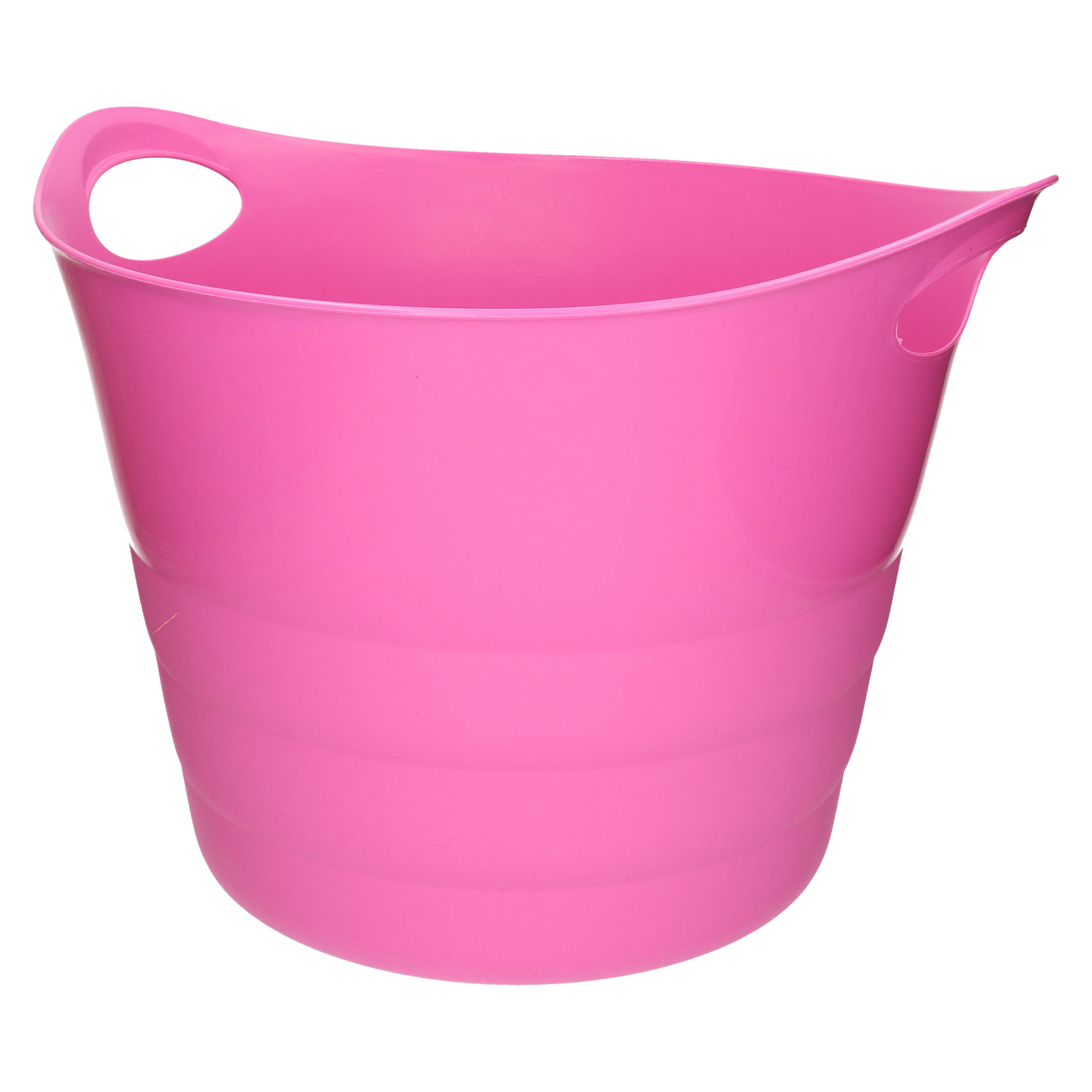 Flexibele emmer roze 43 liter kunststof 45 x 38 cm
