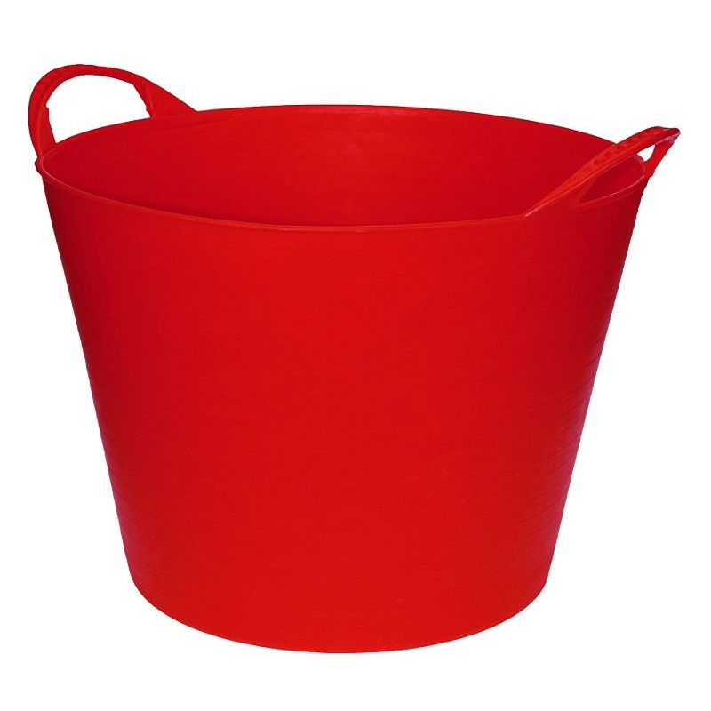 Flexibele emmer-wasmand-kuip rood 42 liter
