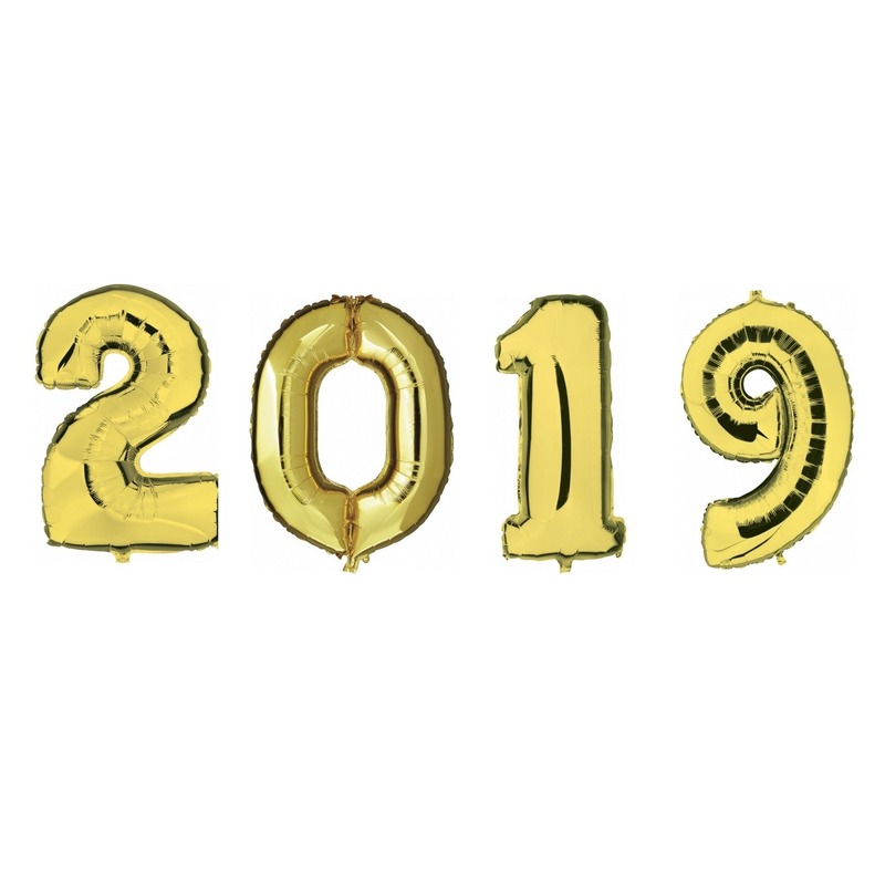 Grote gouden 2019 ballonnen voor Oud en Nieuw