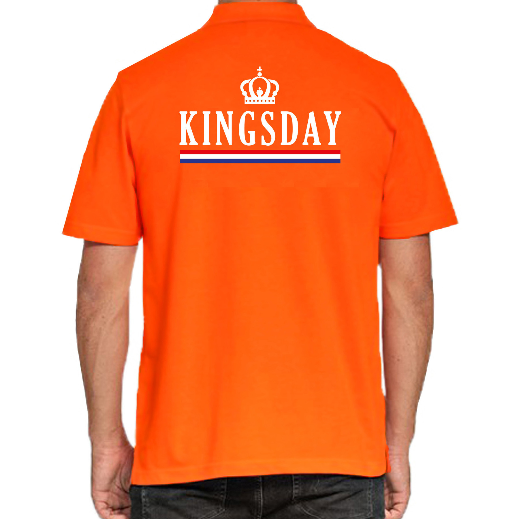 Grote maten Kingsday polo shirt oranje voor heren Koningsdag polo shirts