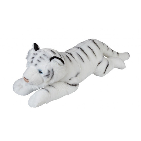 Grote pluche witte tijger knuffel 60 cm speelgoed