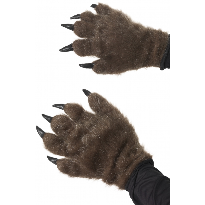Harige dierenpoot-weerwolf handschoenen voor volwassenen