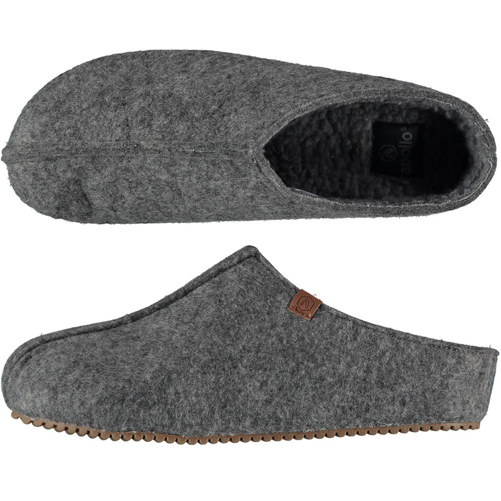Heren instap slippers-pantoffels grijs maat 45-46