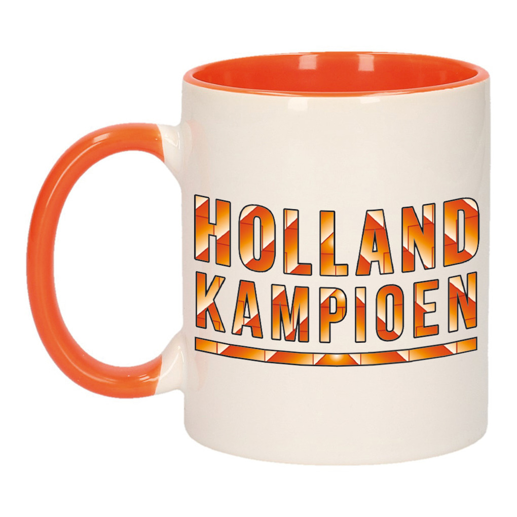Holland kampioen mok- beker oranje wit 300 ml