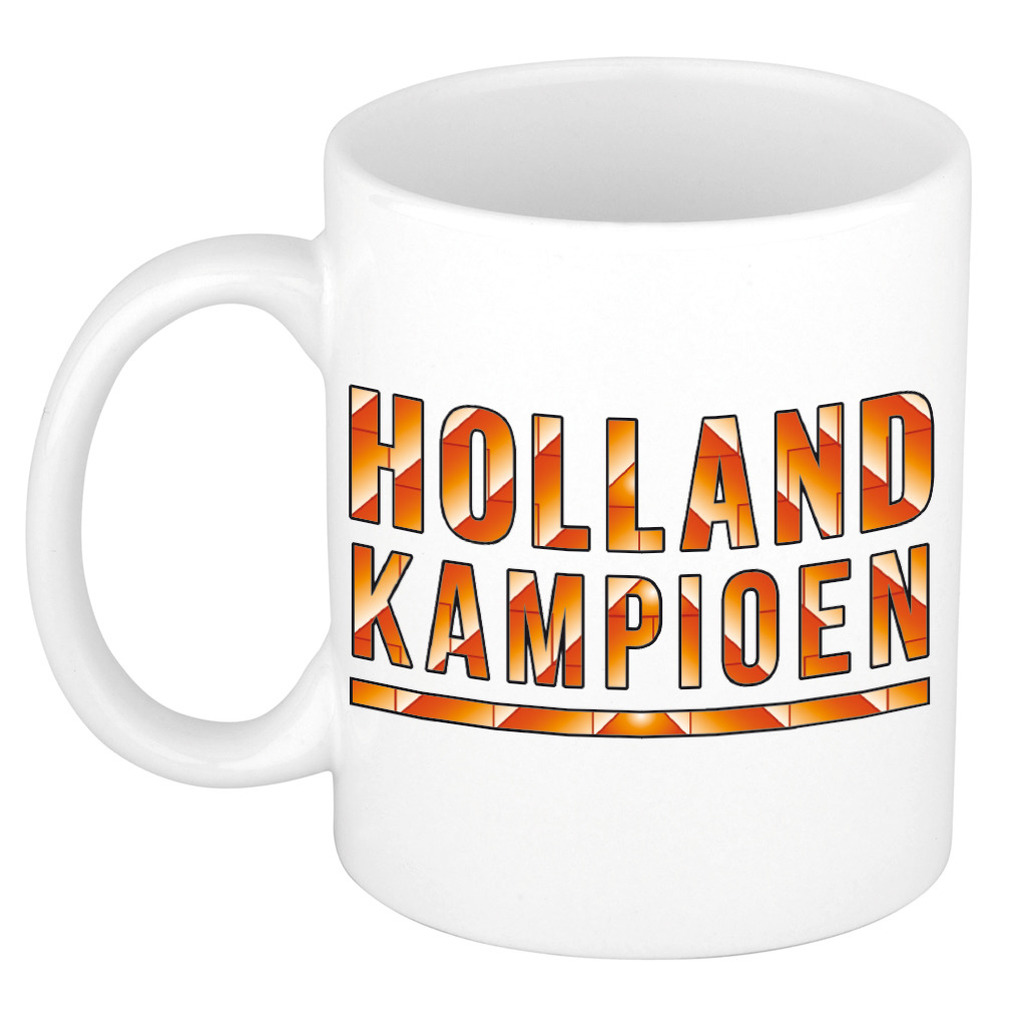 Holland kampioen mok- beker wit 300 ml