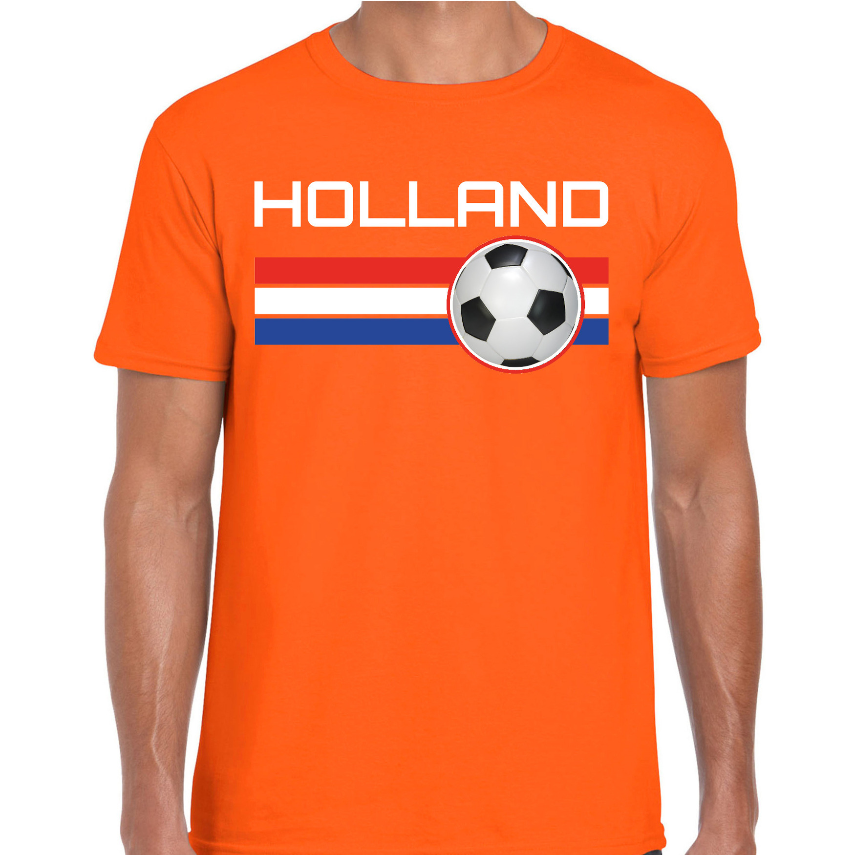 Holland voetbal-landen t-shirt oranje heren