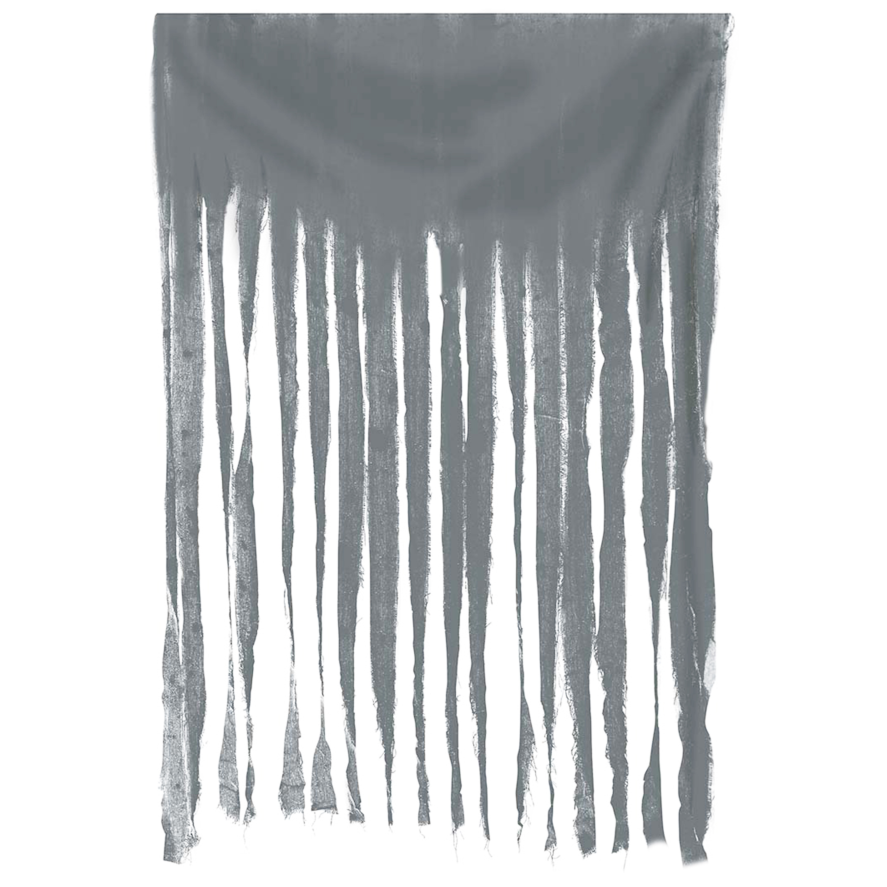 Horror-halloween deco wand-muur-plafond gordijn stof grijs 100 x 200 cm griezel uitstraling