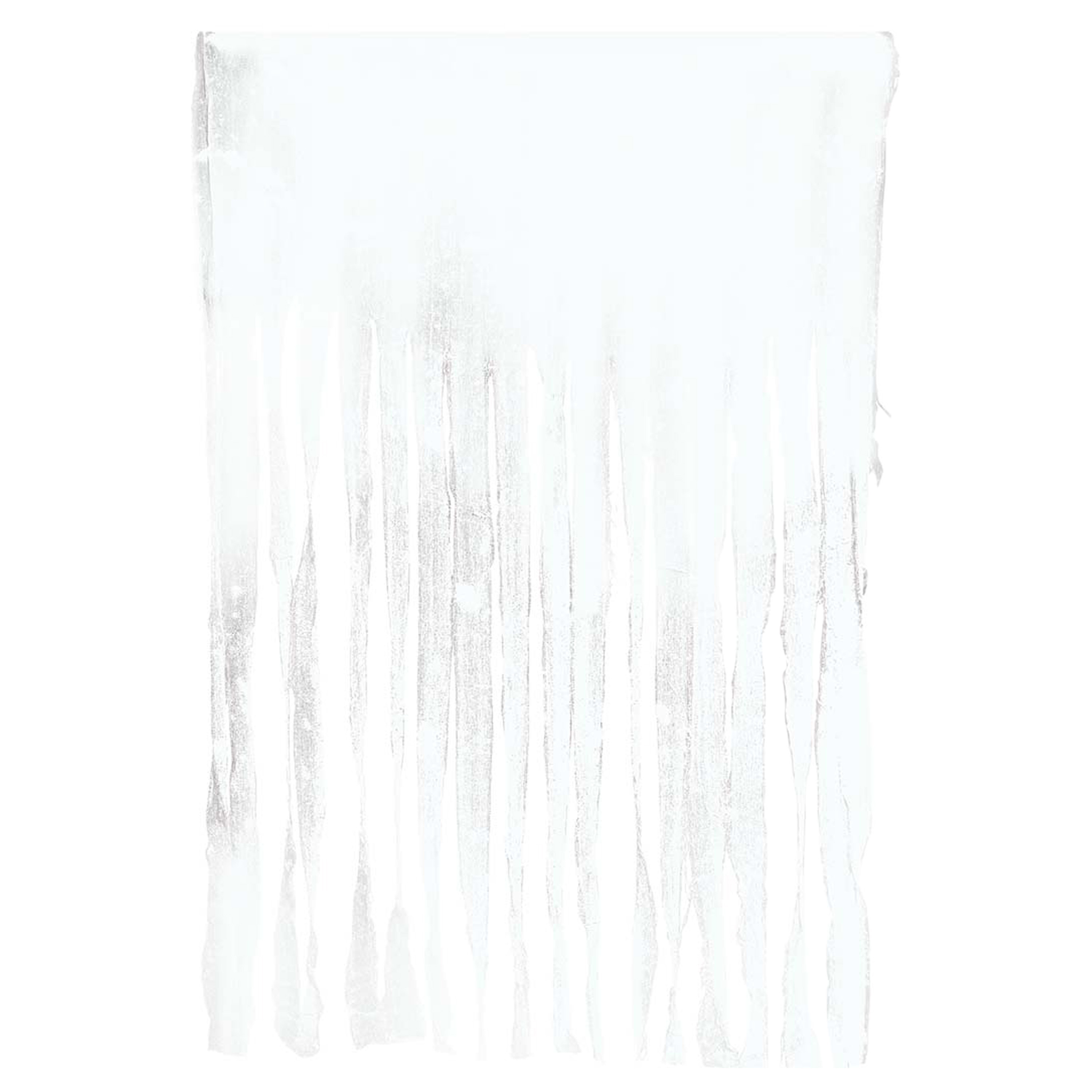 Horror-halloween deco wand-muur-plafond gordijn stof wit 100 x 200 cm griezel uitstraling