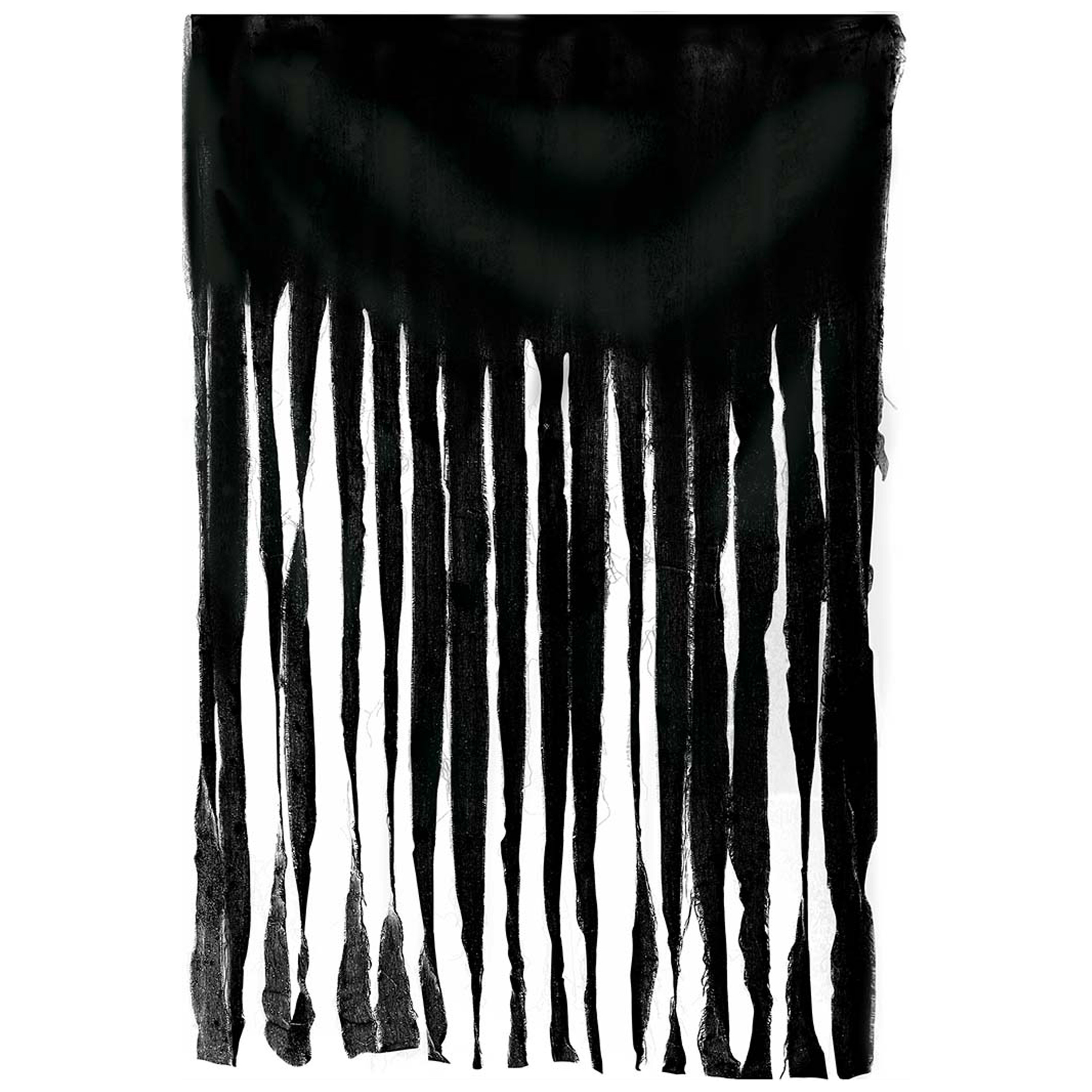 Horror-halloween deco wand-muur-plafond gordijn stof zwart 100 x 200 cm griezel uitstraling