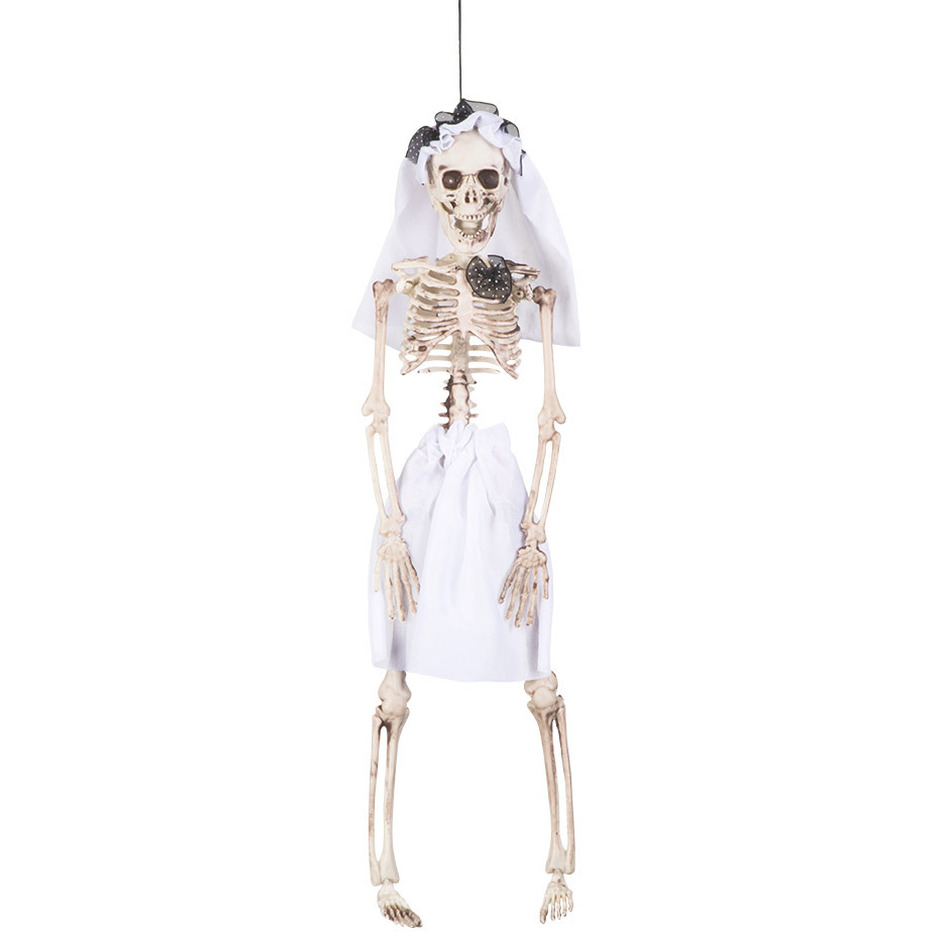 Horror hang decoratie skelet bruid pop 41 cm