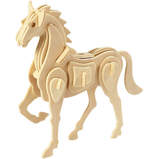 Houten 3D puzzel paard