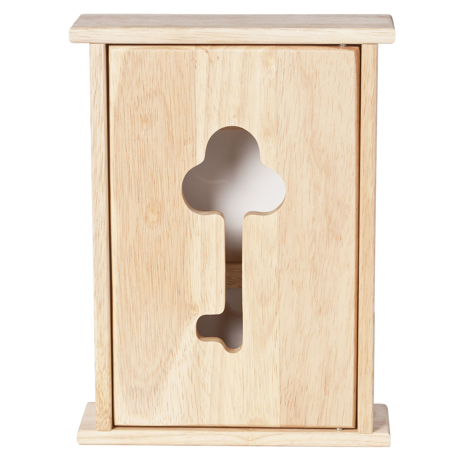 Houten sleutelkast-sleutelkluis naturel 19 x 26 cm