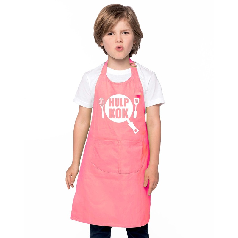 Hulpkok keukenschort roze kinderen