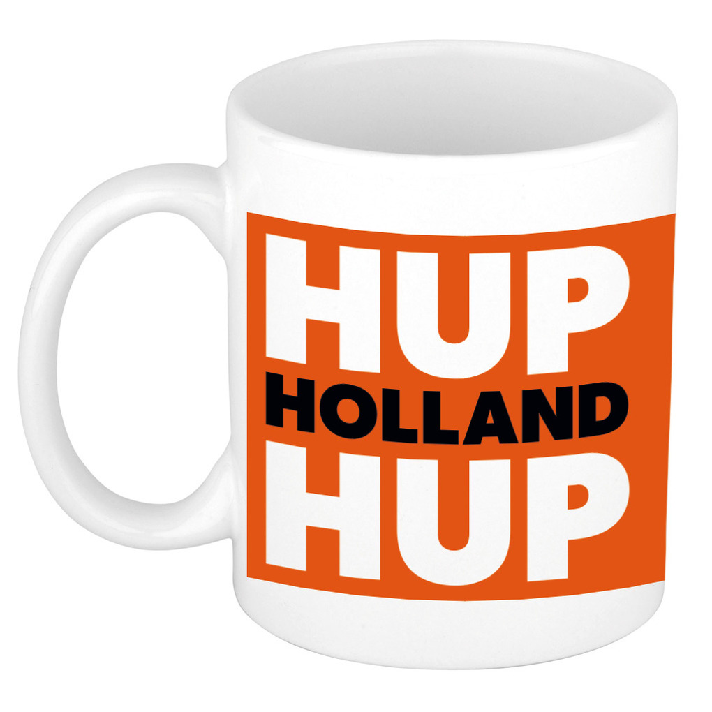 Hup Holland hup mok- beker wit 300 ml