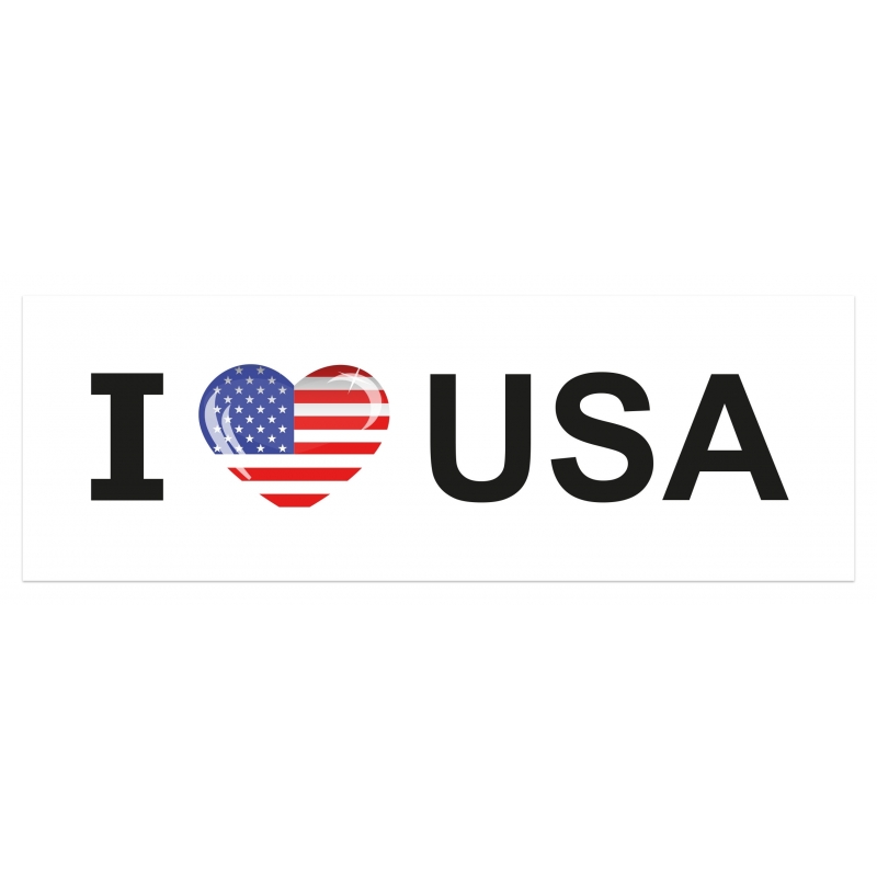 I Love USA sticker groot