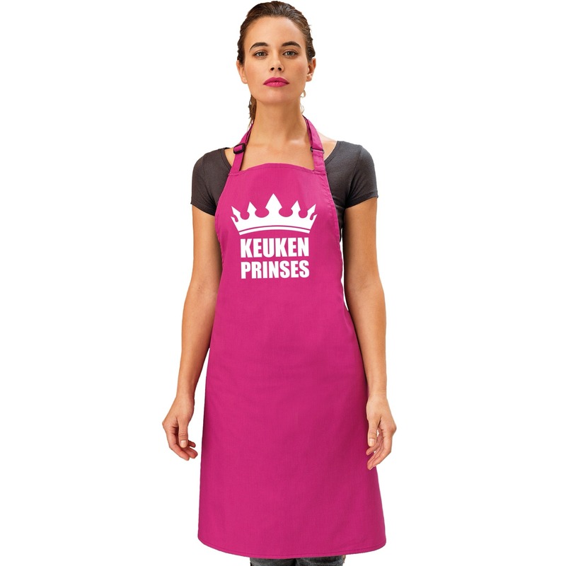 Keuken prinses keukenschort roze dames