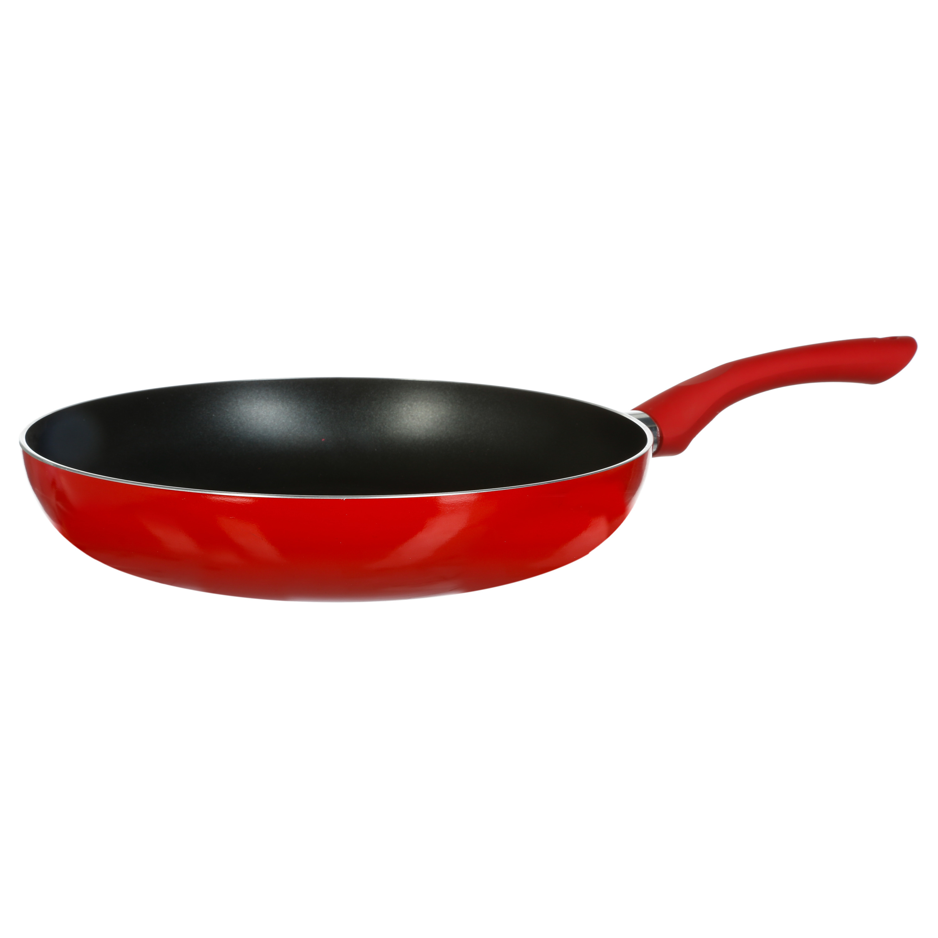 Koekenpan Alle kookplaten geschikt rood-zwart dia 28 cm