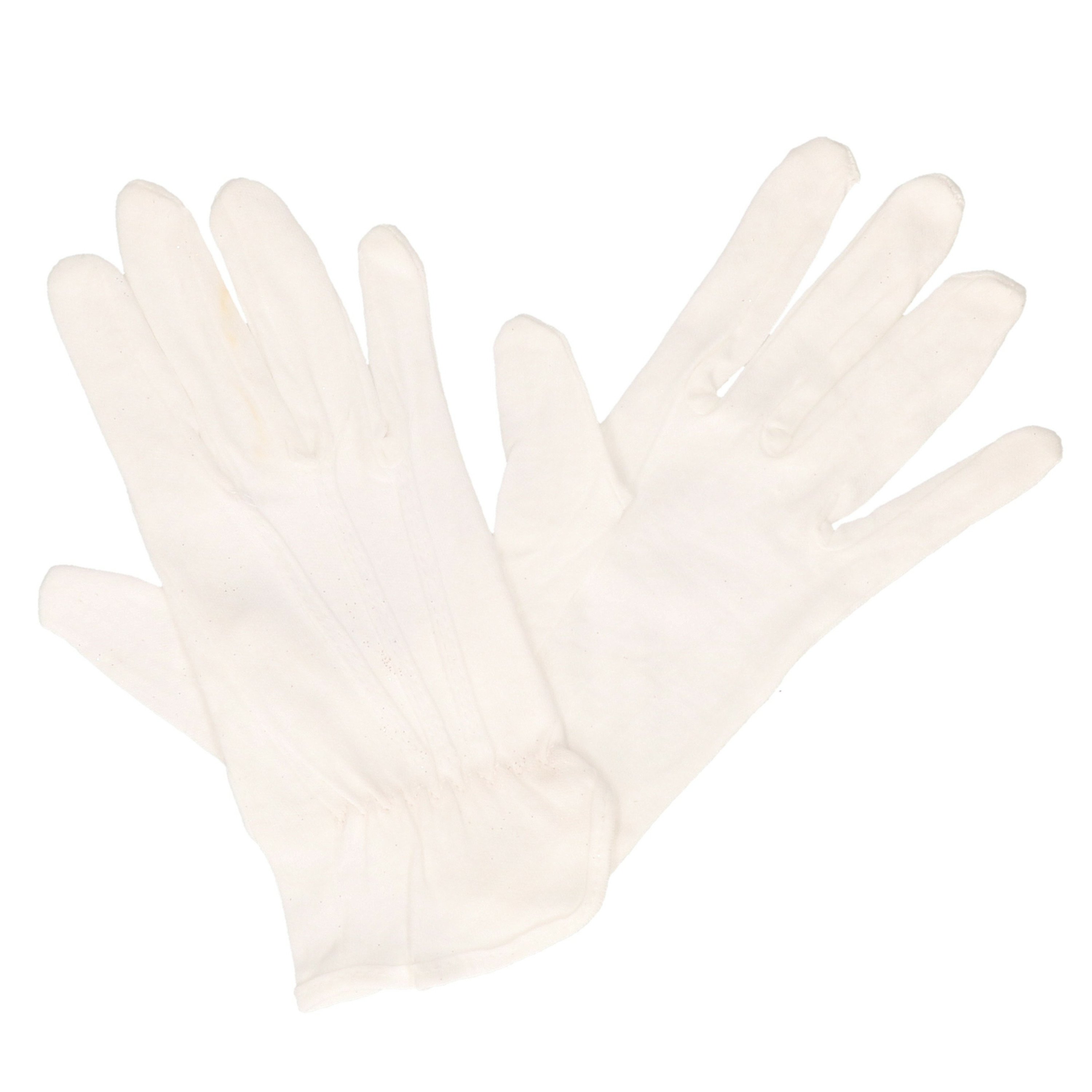 Korte handschoenen wit polyester volwassenen verkleedaccessoires