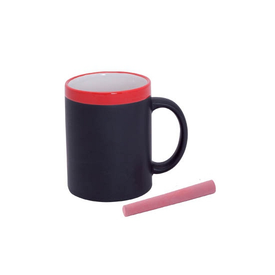 Krijt mok in het rood beschrijfbare koffie-thee mok-beker