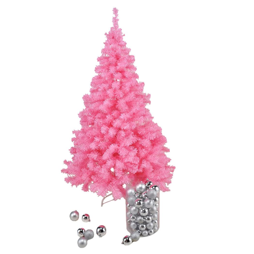 Kunst kerstboom-kunstboom roze 150 cm