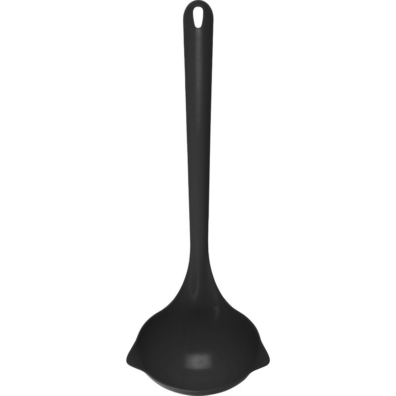 Kunststof lepel-opscheplepel zwart 30 cm keukengerei