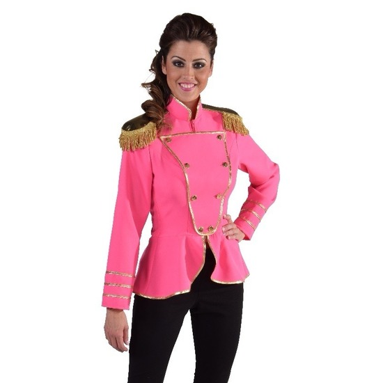 Luxe roze uniform jas voor dames