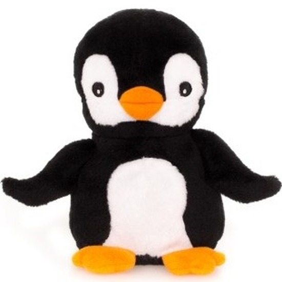 Magnetron warmte knuffel pinguin 13 cm