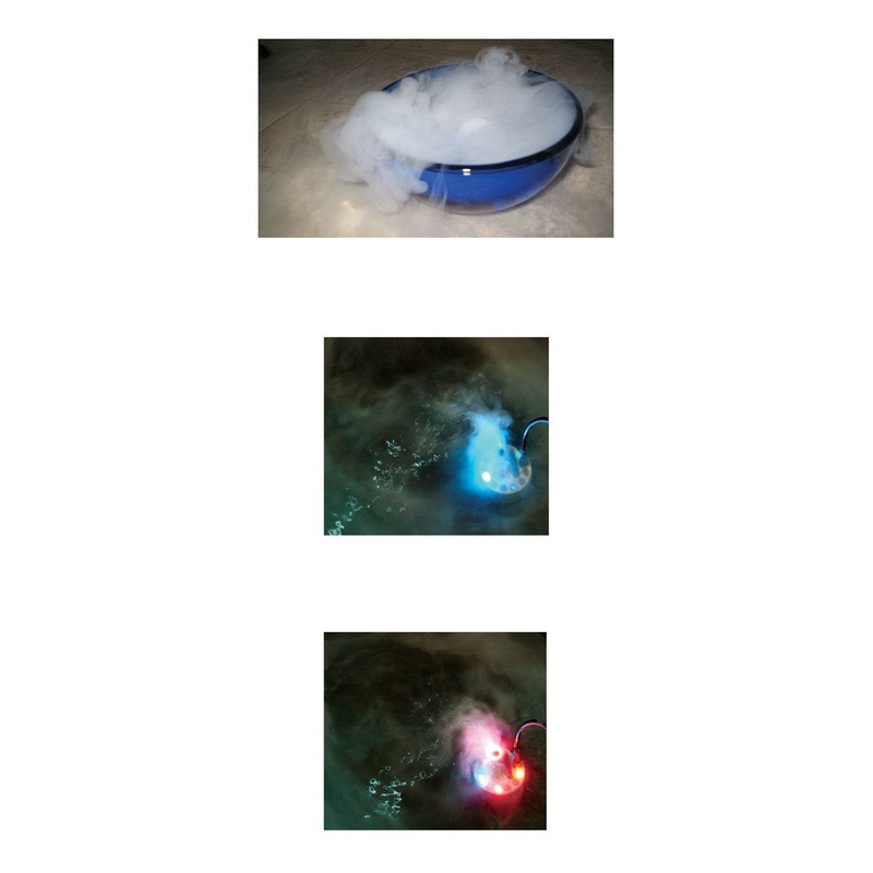Mistmaker rook machine met lampjes in 3 kleuren 5 x 4 cm