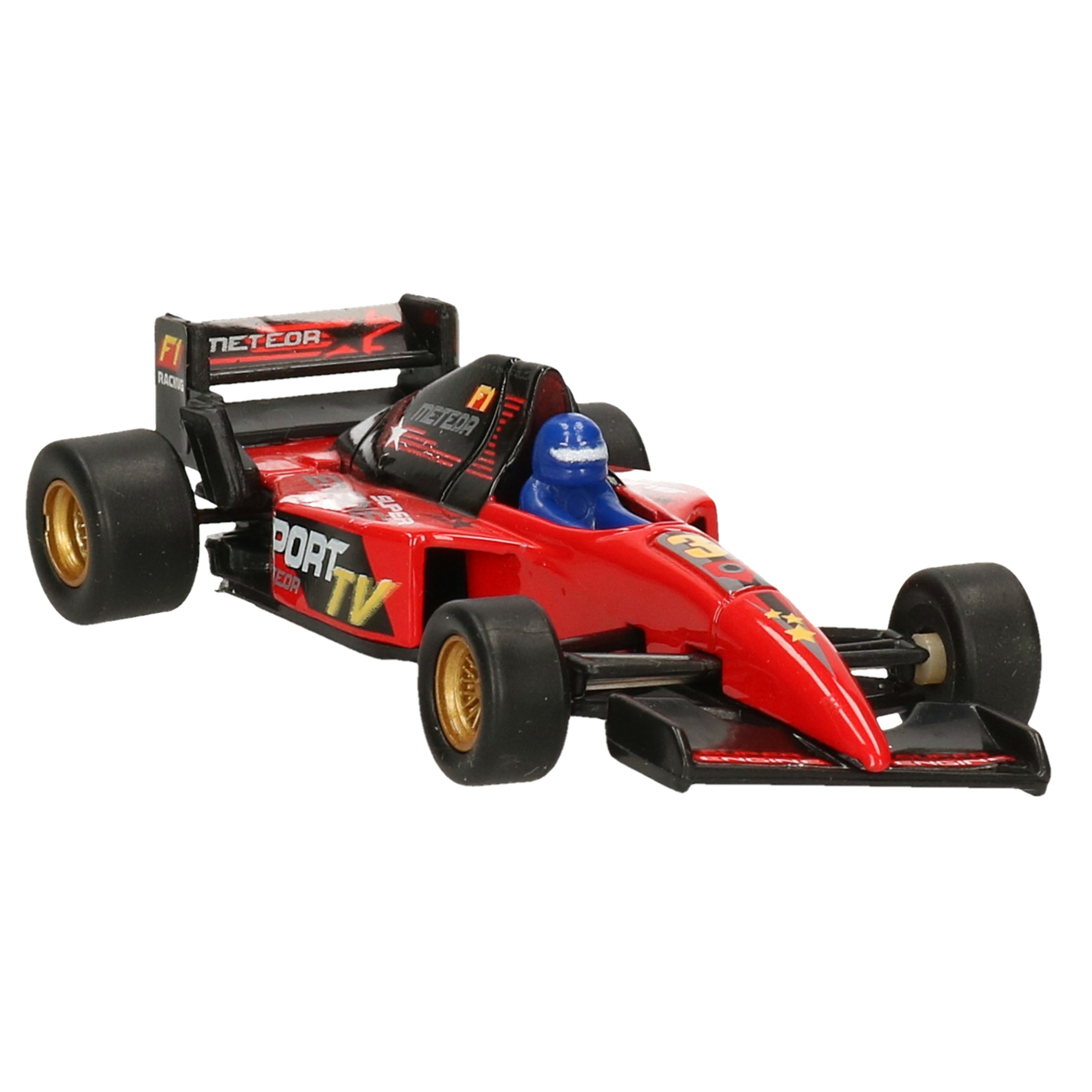 Modelauto Formule 1 wagen rood 10 cm