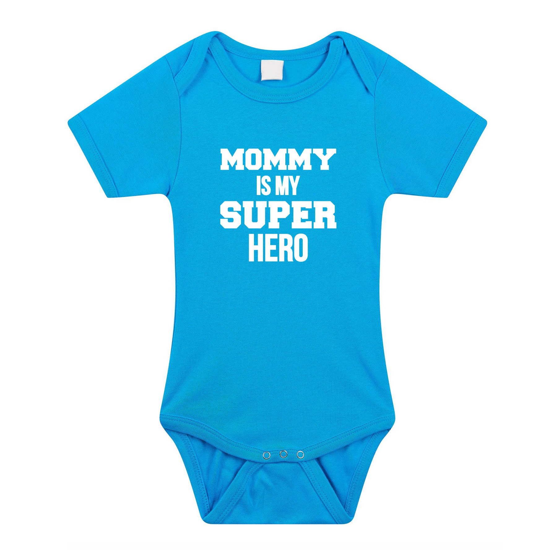 Mommy super hero geboorte cadeau-kraamcadeau romper blauw voor babys-jongens