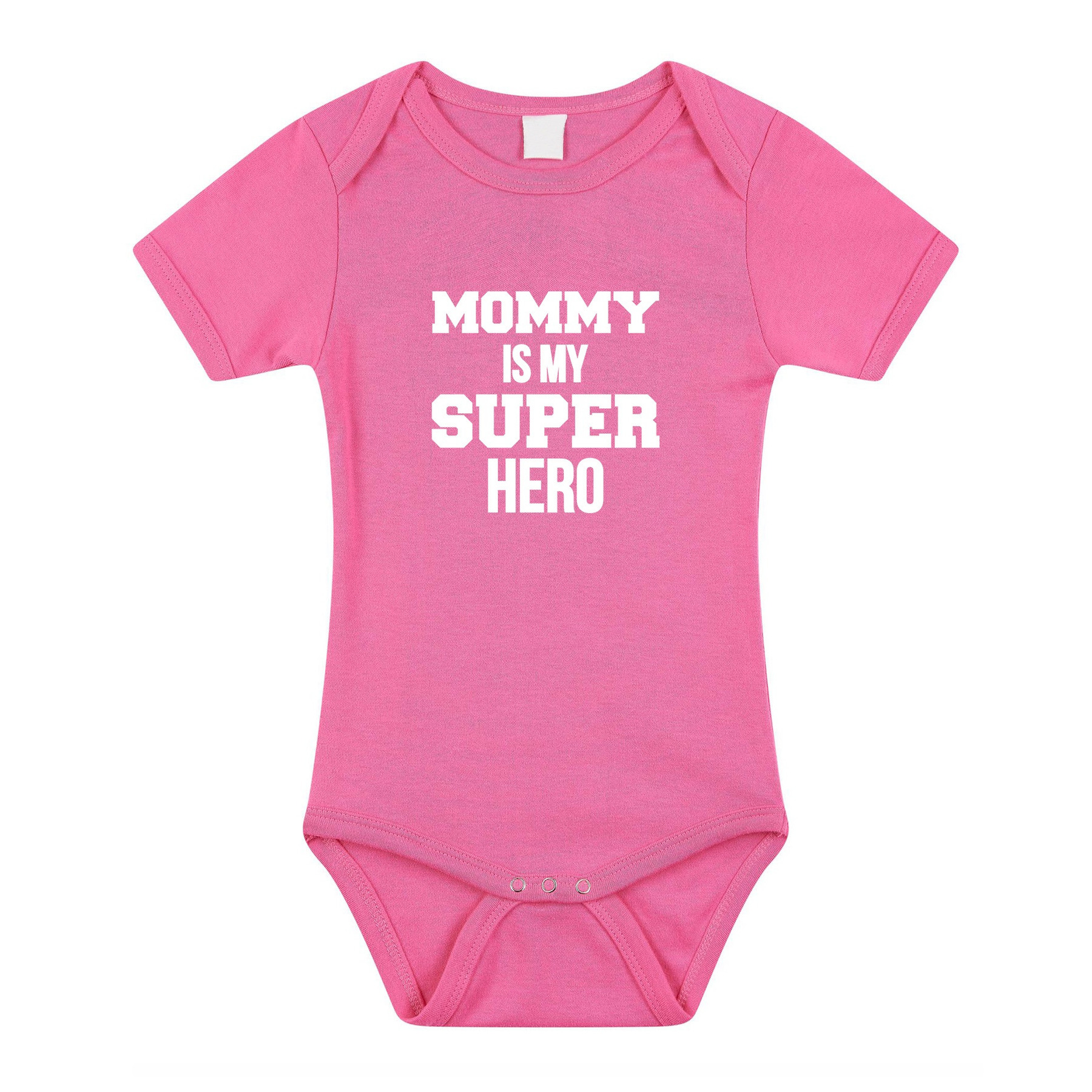 Mommy super hero geboorte cadeau-kraamcadeau romper roze voor babys-meisjes