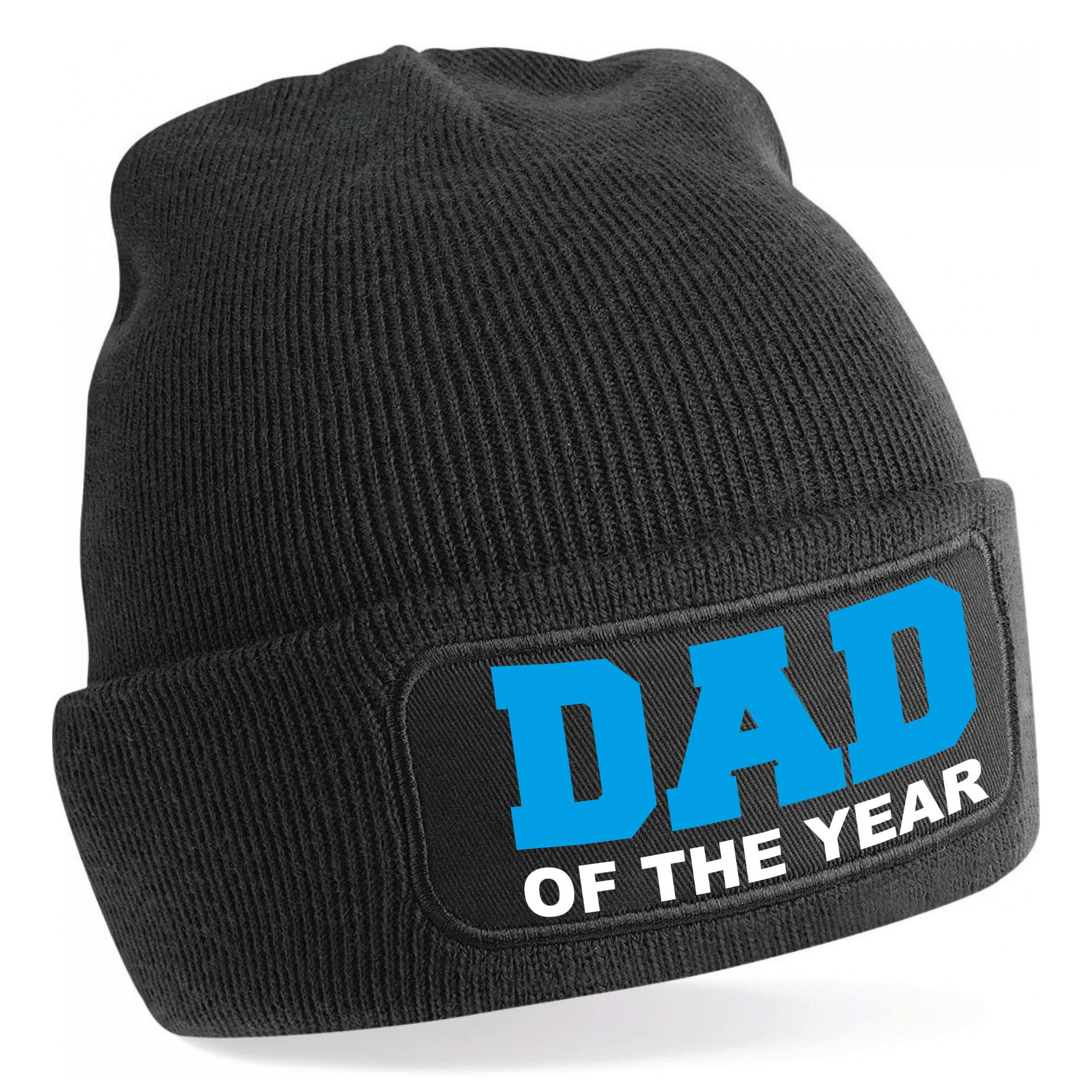 Muts dad of the year-vader van het jaar zwart voor heren Winter cadeau papa- vader