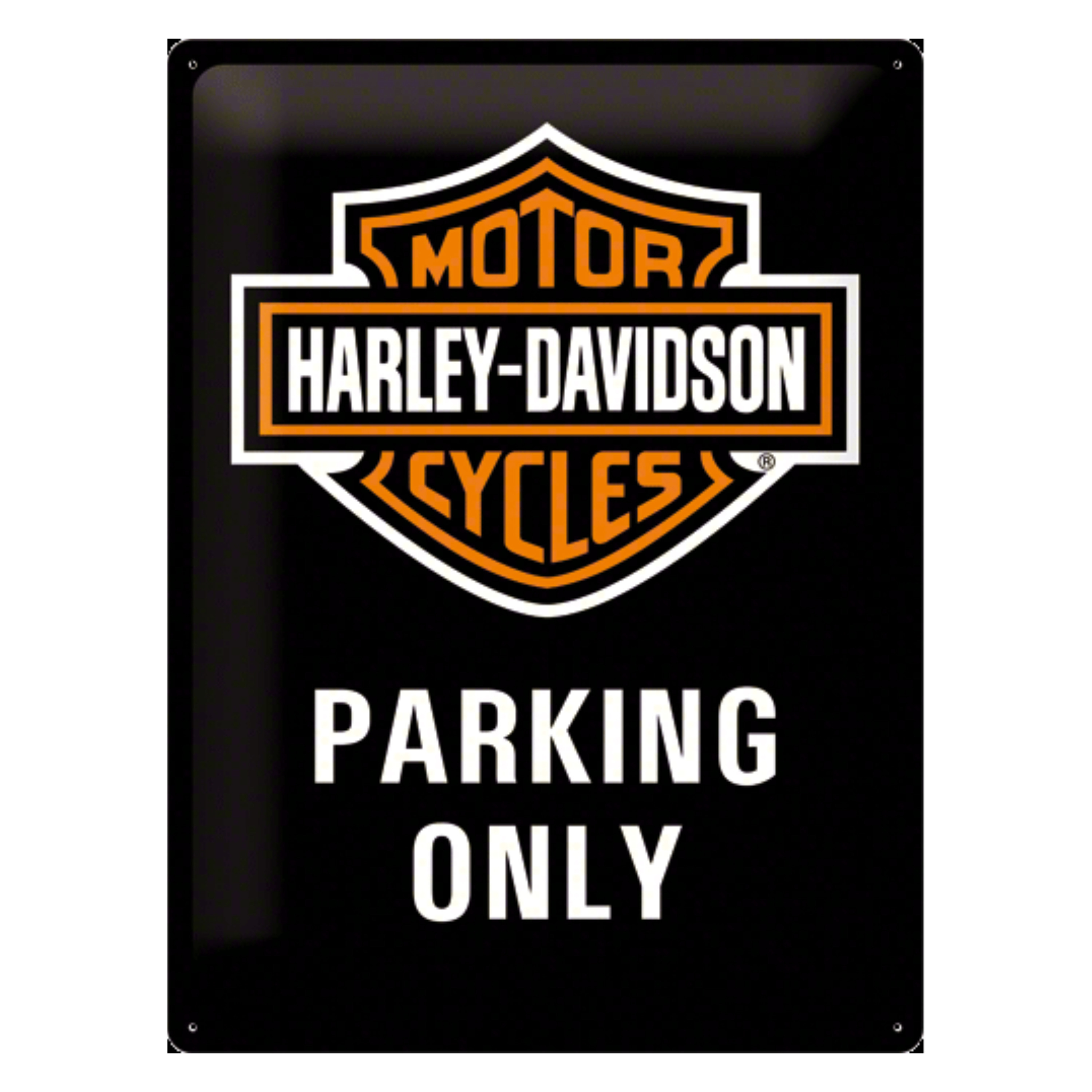 Muurplaatje Harley Davidson parking