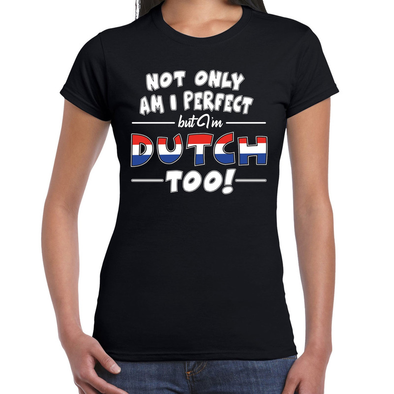Not only perfect Dutch-Holland t-shirt zwart voor dames