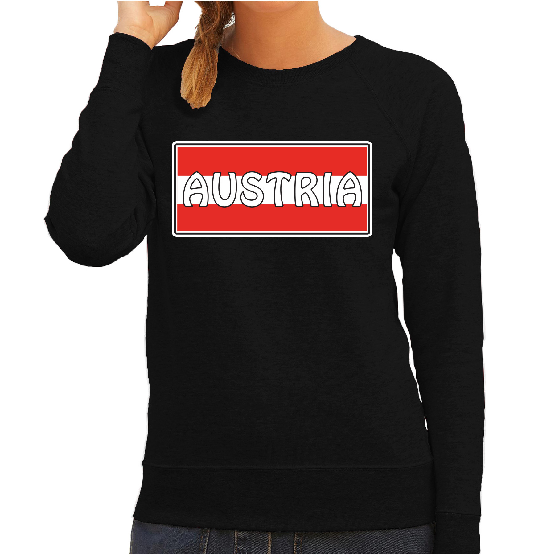Oostenrijk-Austria landen sweater zwart dames