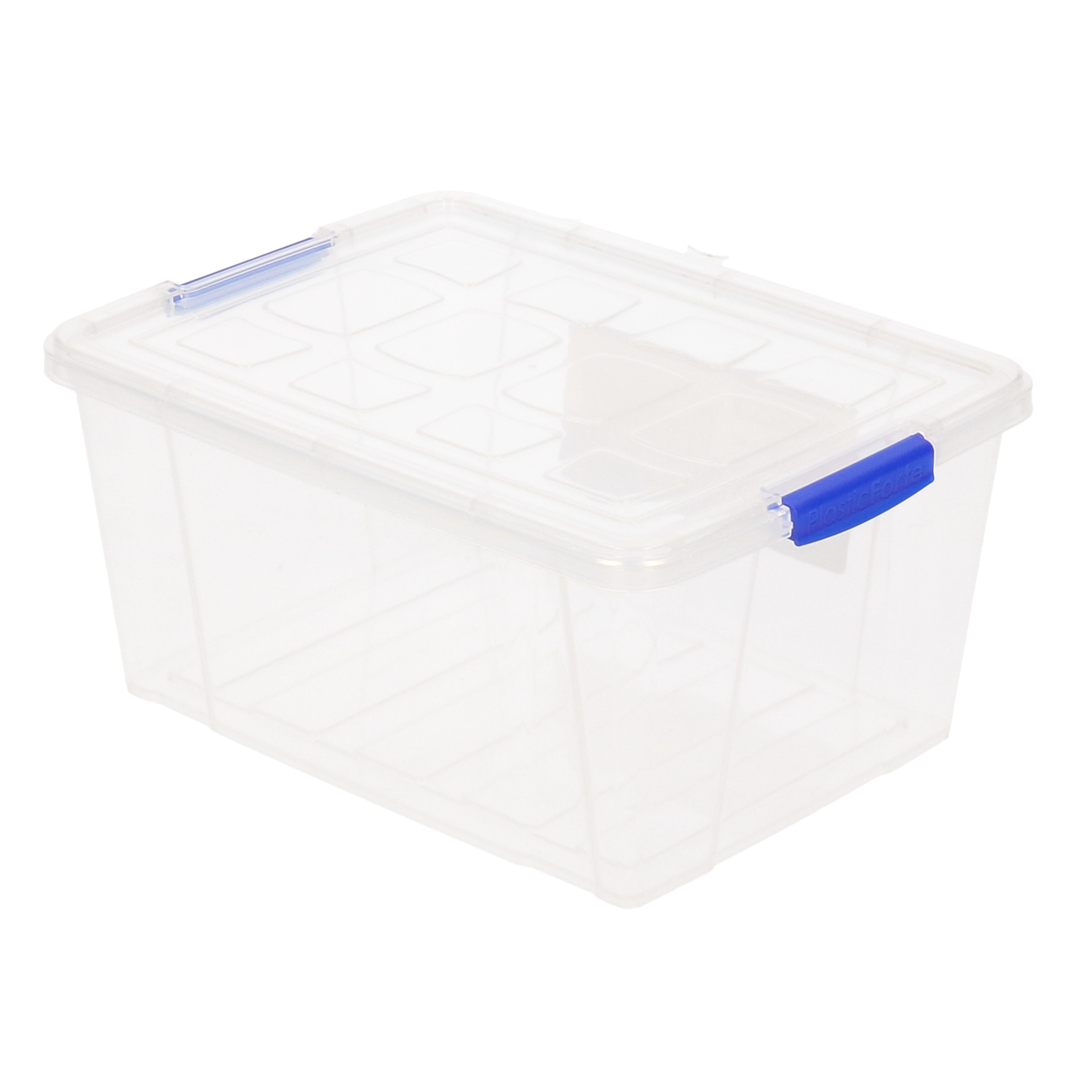 Opbergbox met deksel 1 liter transparant kunststof