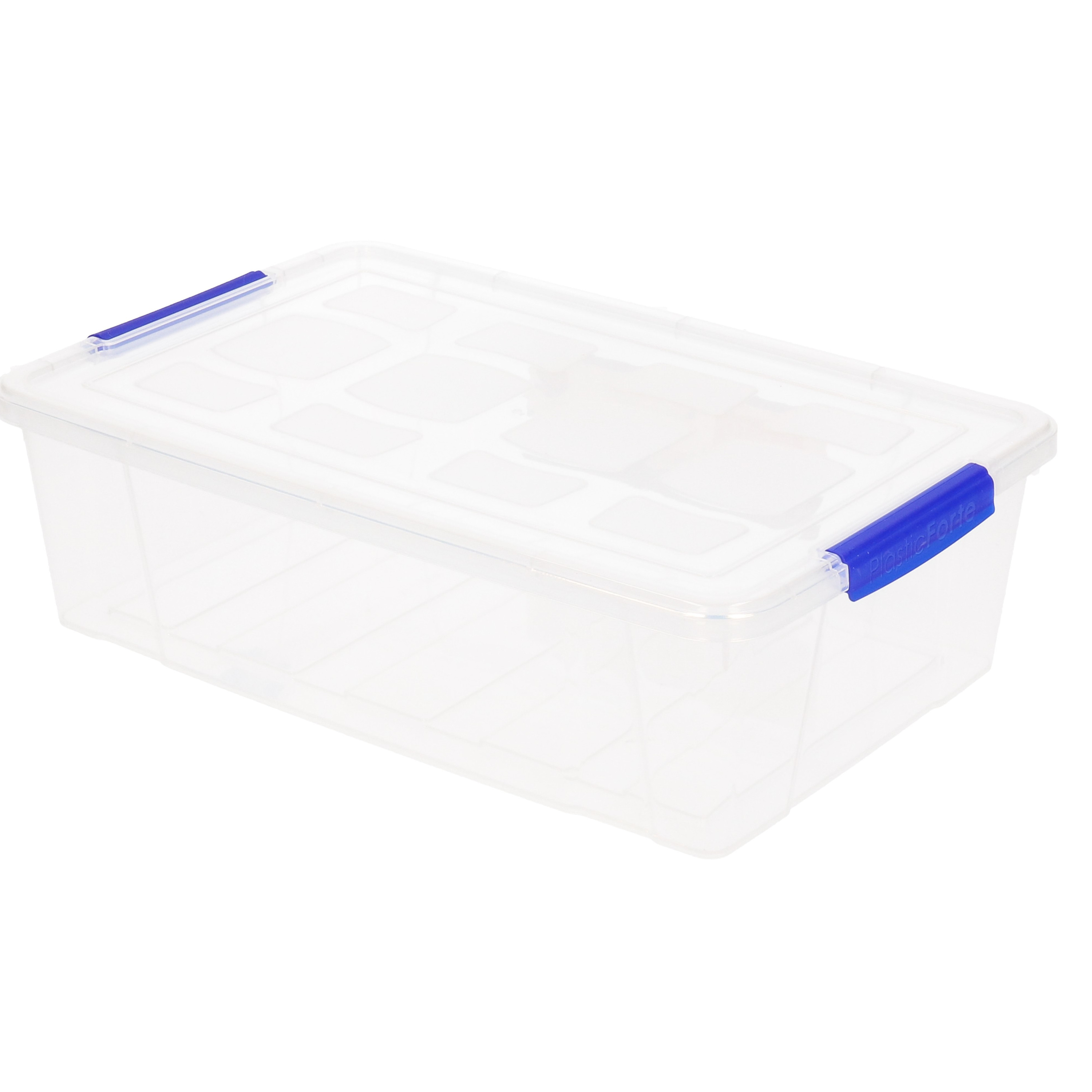 Opbergbox met deksel 2 liter transparant kunststof