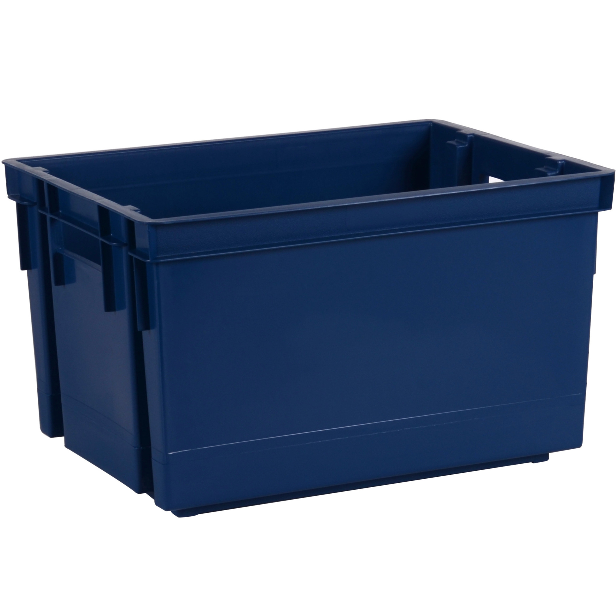 Opbergbox-opbergkrat 20 L blauw kunststof 39 x 29 x 23 cm stapelbaar-nestbaar