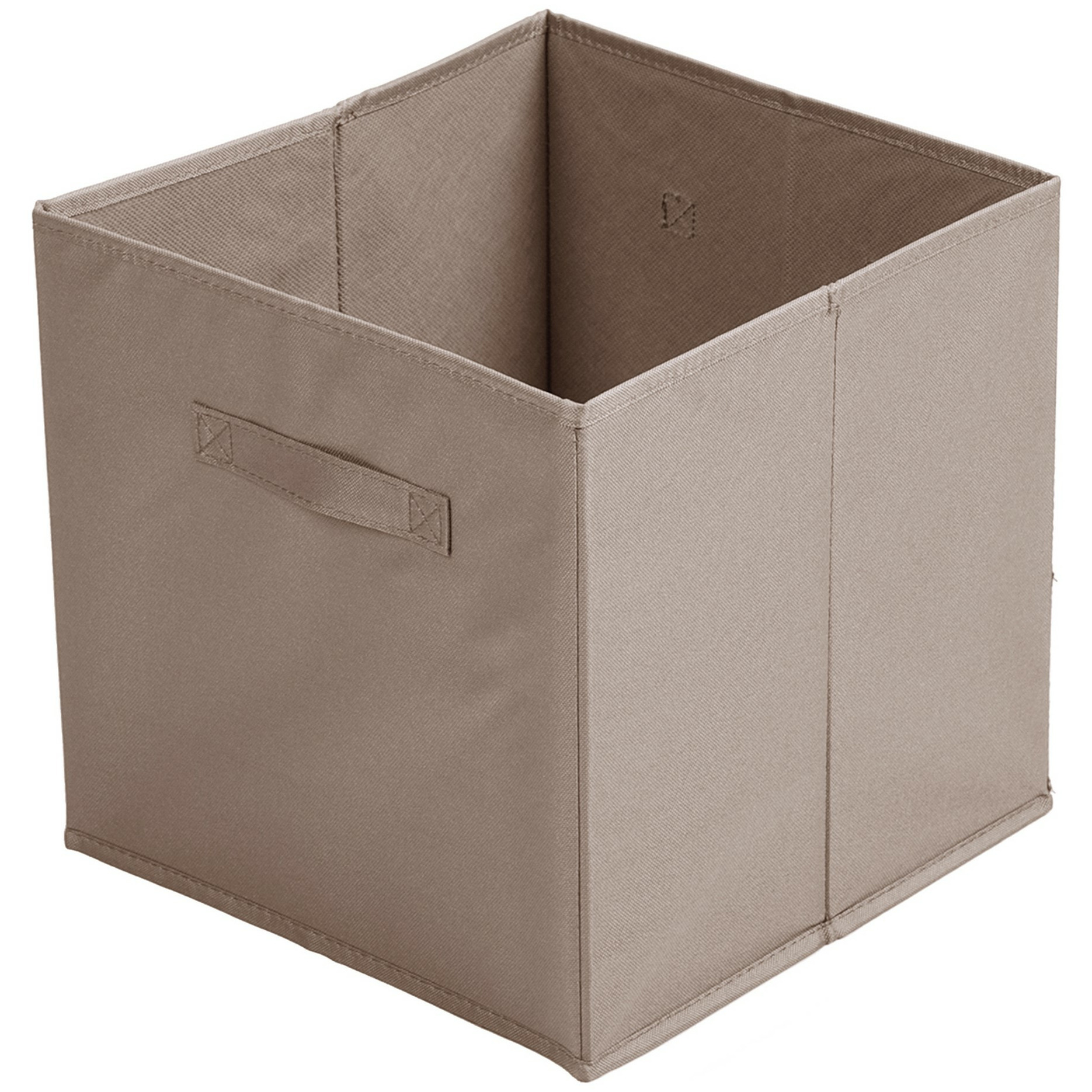 Opbergmand-kastmand Square Box karton-kunststof 29 liter beige 31 x 31 x 31 cm