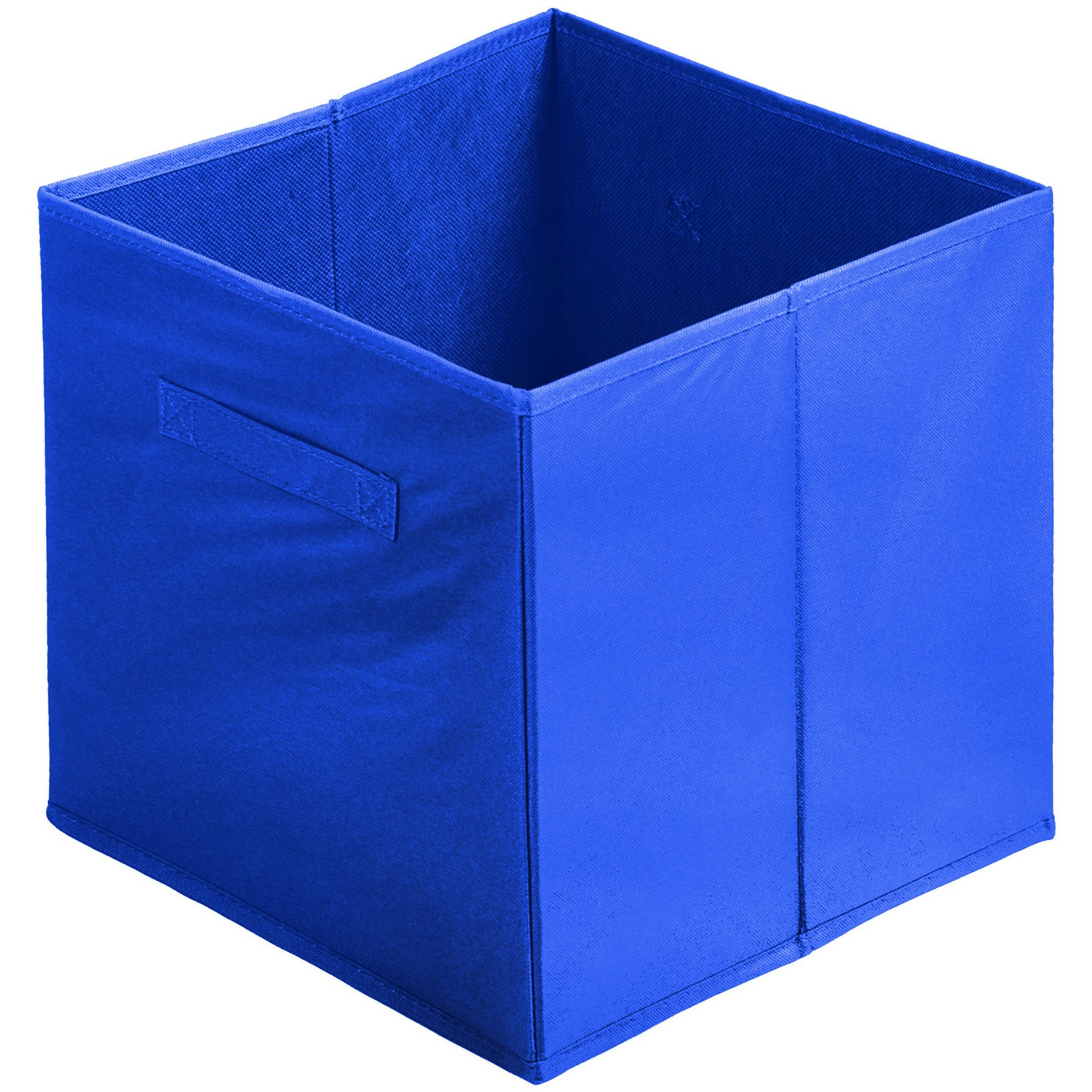 Opbergmand-kastmand Square Box karton-kunststof 29 liter blauw 31 x 31 x 31 cm