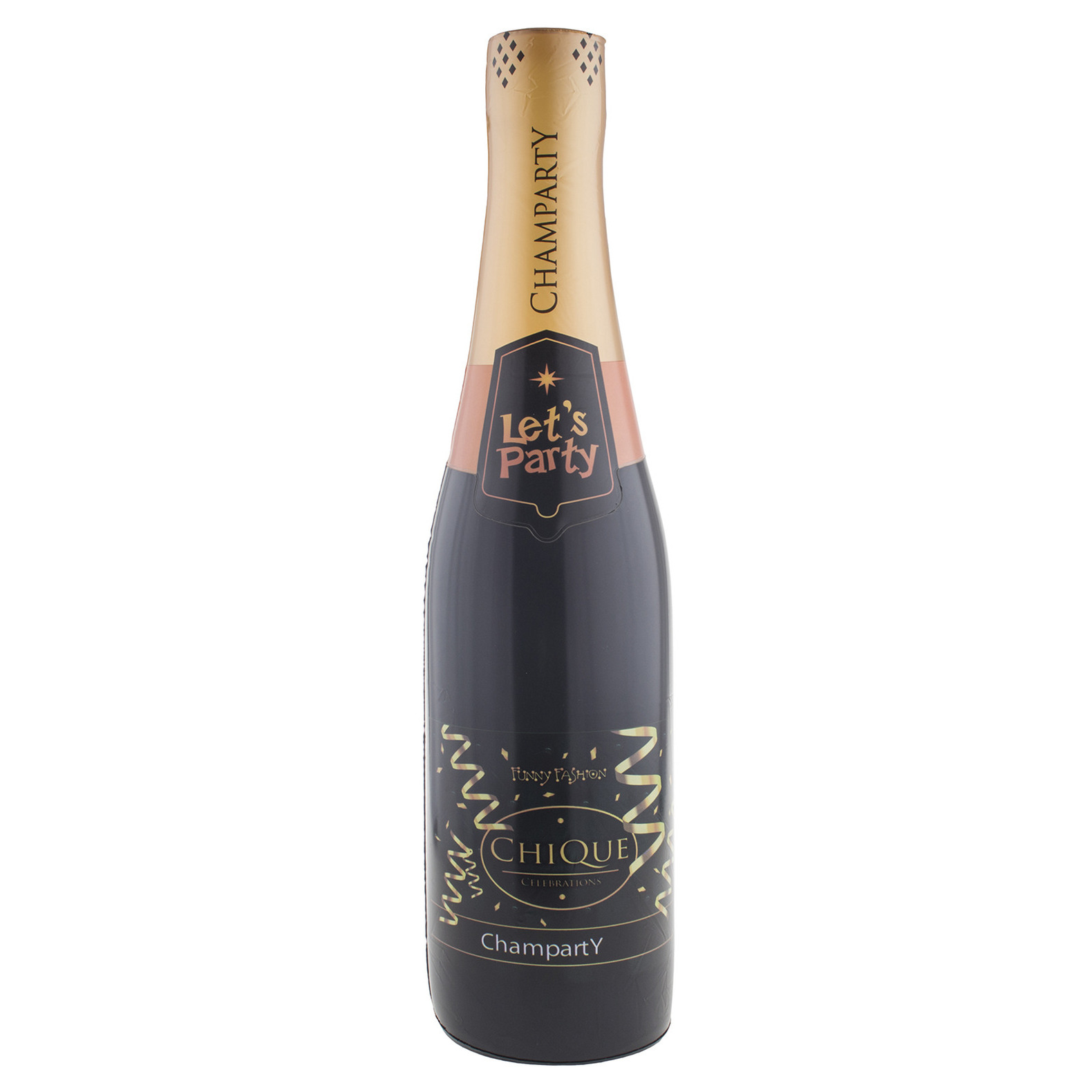Opblaasbare champagne fles Fun-Fop-Party-Oud jaar-Bruiloft versiering-decoratie 75 cm