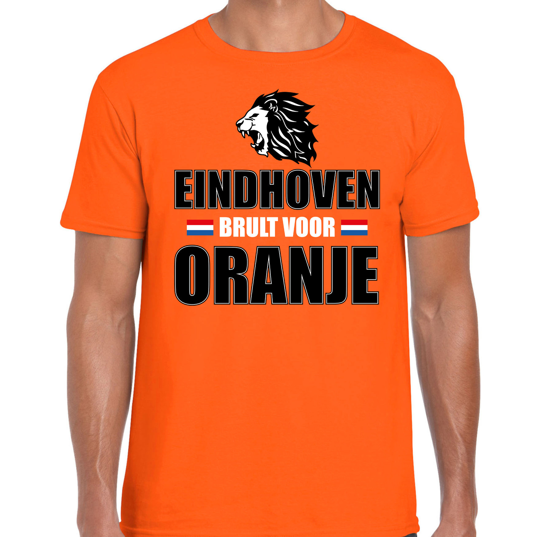 Oranje t-shirt Eindhoven brult voor oranje heren Holland-Nederland supporter shirt EK- WK
