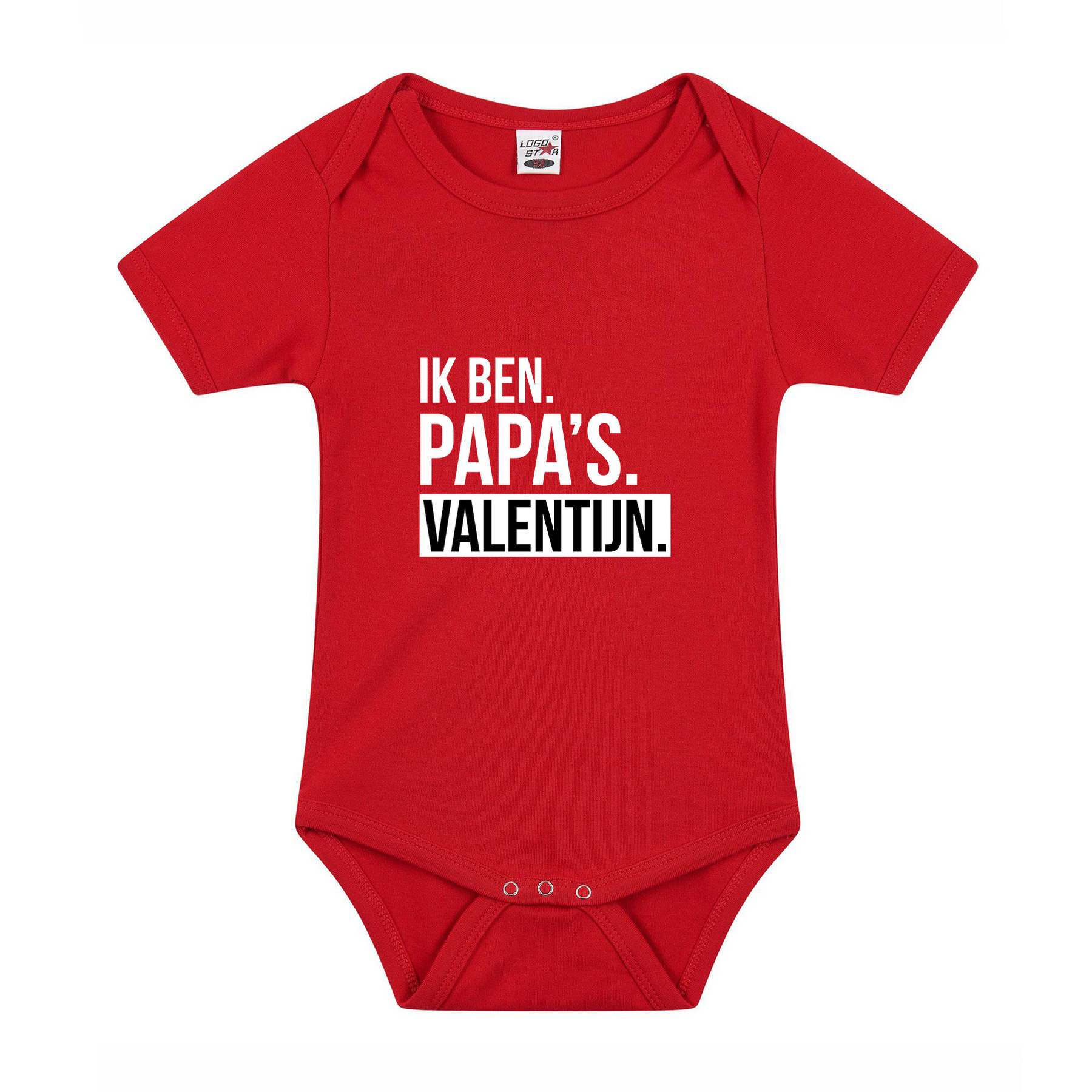 Papas valentijn cadeau baby rompertje rood jongens-meisjes