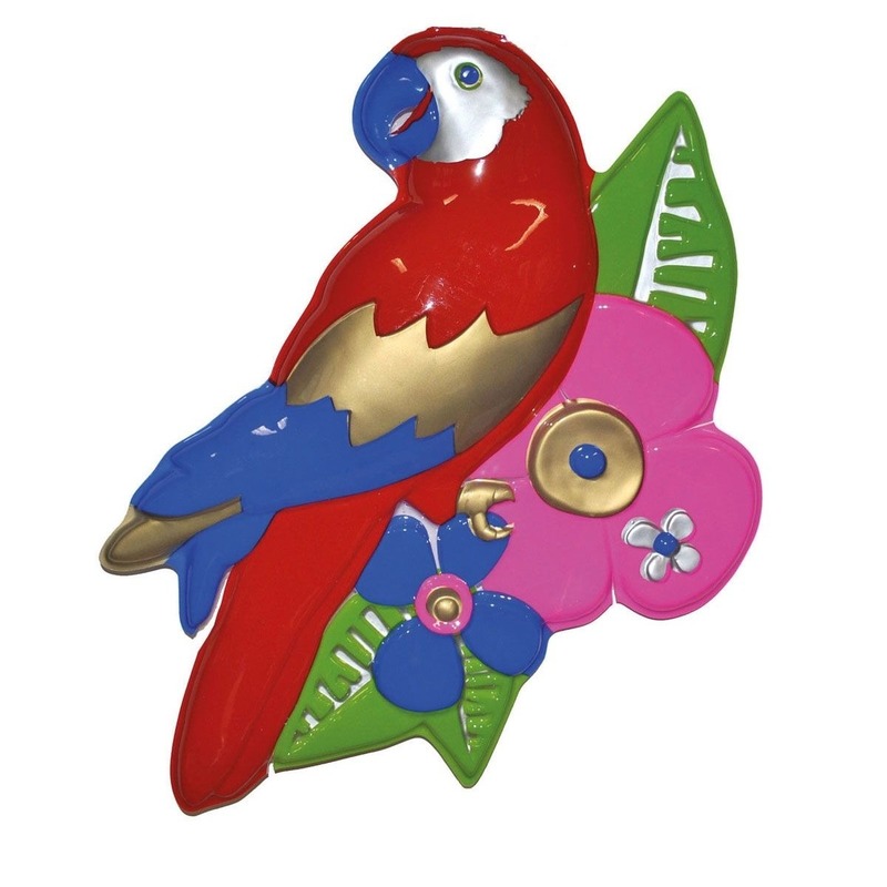 Papegaai wand decoratie 60cm